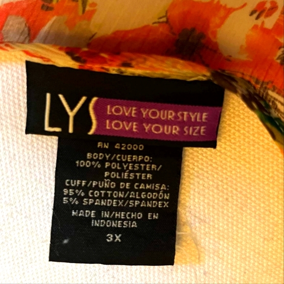 BEAUTIFUL size 3x sheer LYS brand tunic - Picture 4 of 4